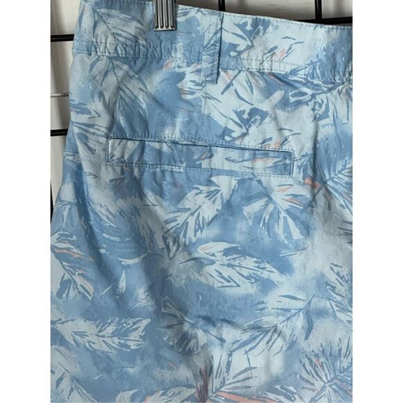Columbia Washed Out Casual Printed Shorts Men's 40 8" Inseam Blue Tropical Beach - Picture 8 of 12